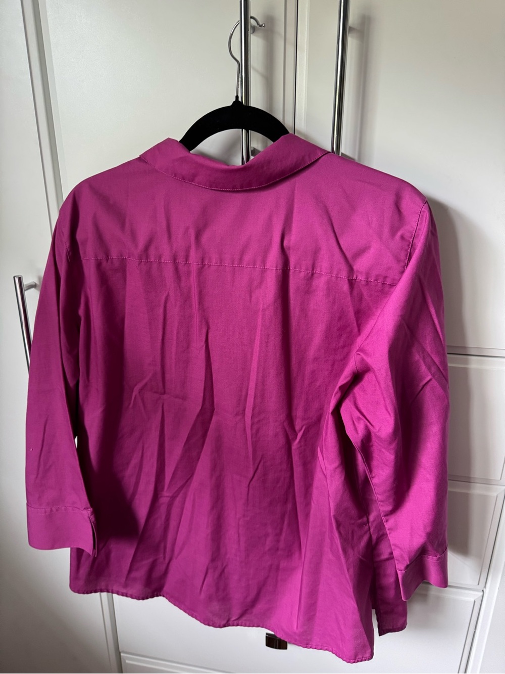 Foxcroft Vibrant Fuchsia Button-Down Blouse - Picture 3 of 4